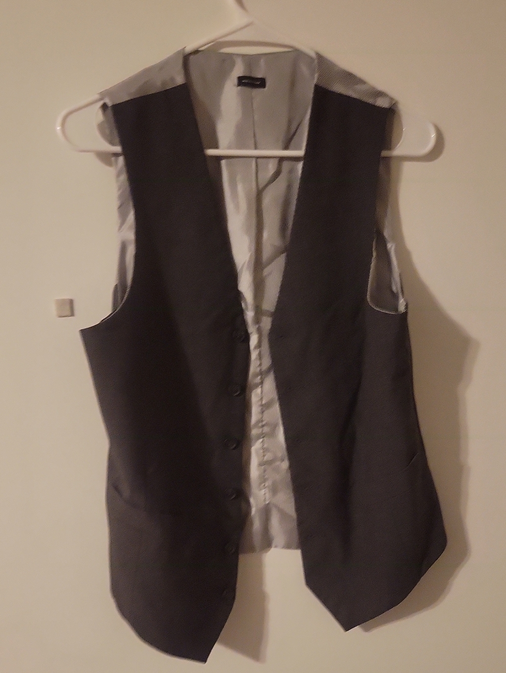 jf j.ferrar Men's Dark Gray Dress Vest